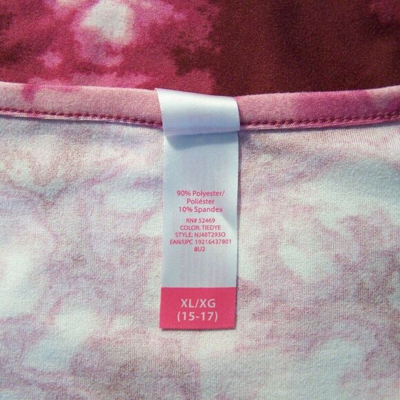 NOBO No Boundaries Shirt Top Butter Soft XL 15-17 Juniors Strappy Purple Tie Dye - Picture 9 of 10